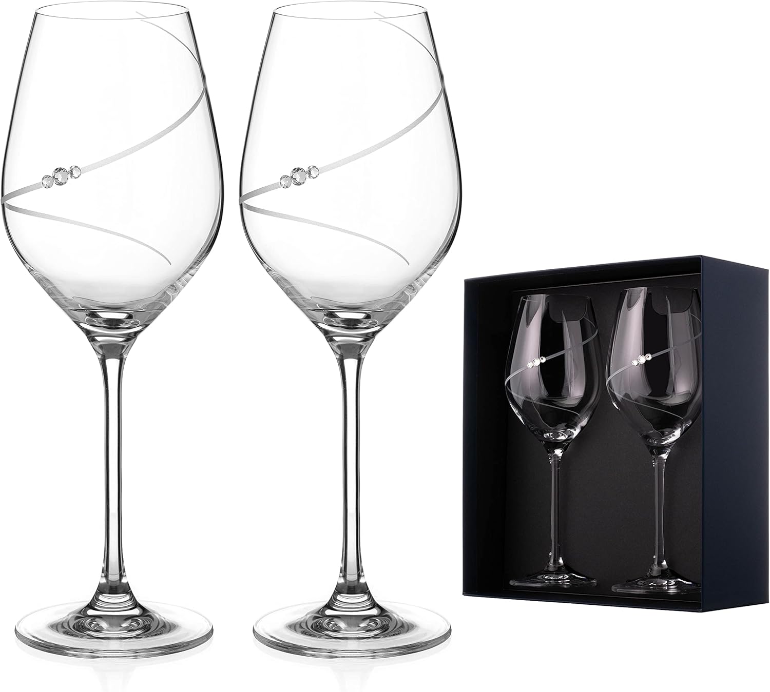 'Silhouette' White Wine Glasses - Set of 2 - Image 4