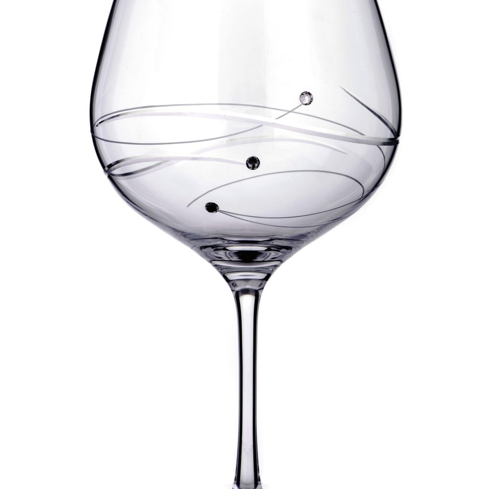 Set of 2 Dartington Crystal Glitz Wine Glasses/Goblets with Swarovski  Elements!