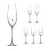 Atlantis Champagne & Prosecco Flutes Adorned with Swarovski® Crystals - Set of 6