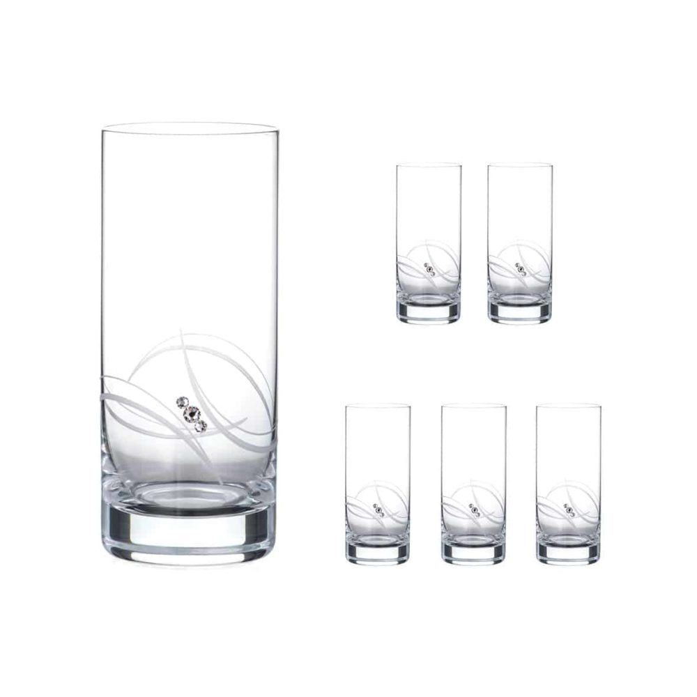 Atlantis Highball Tumblers Adorned with Swarovski® Crystals - Set of 6
