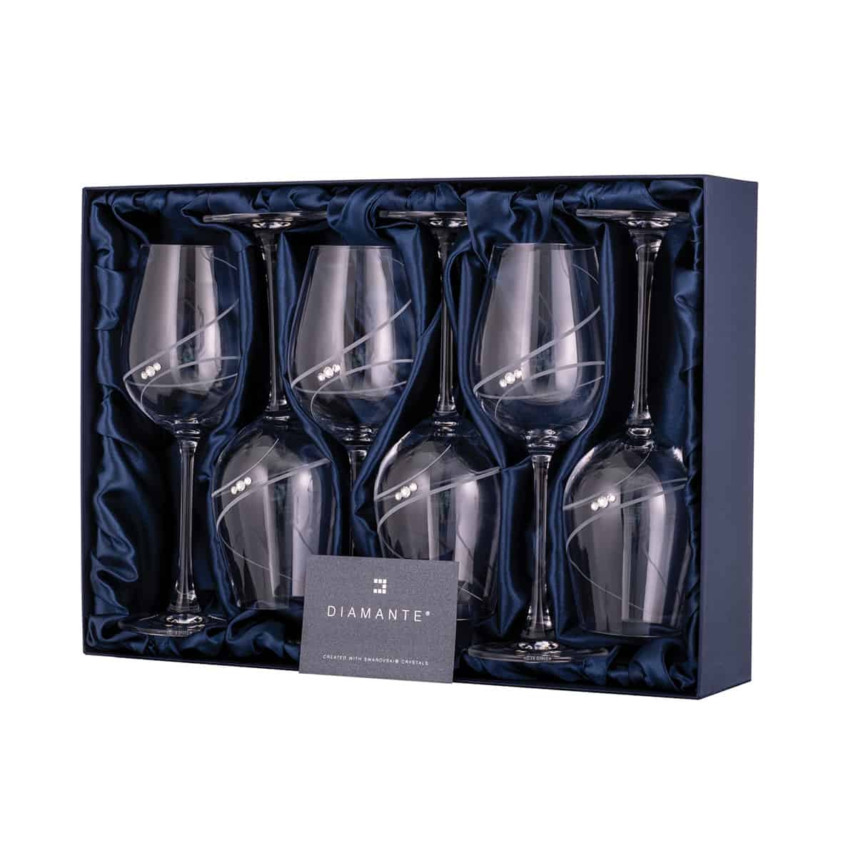 DIAMANTE Swarovski 40th Birthday Wine Glass Single Crystal Wine