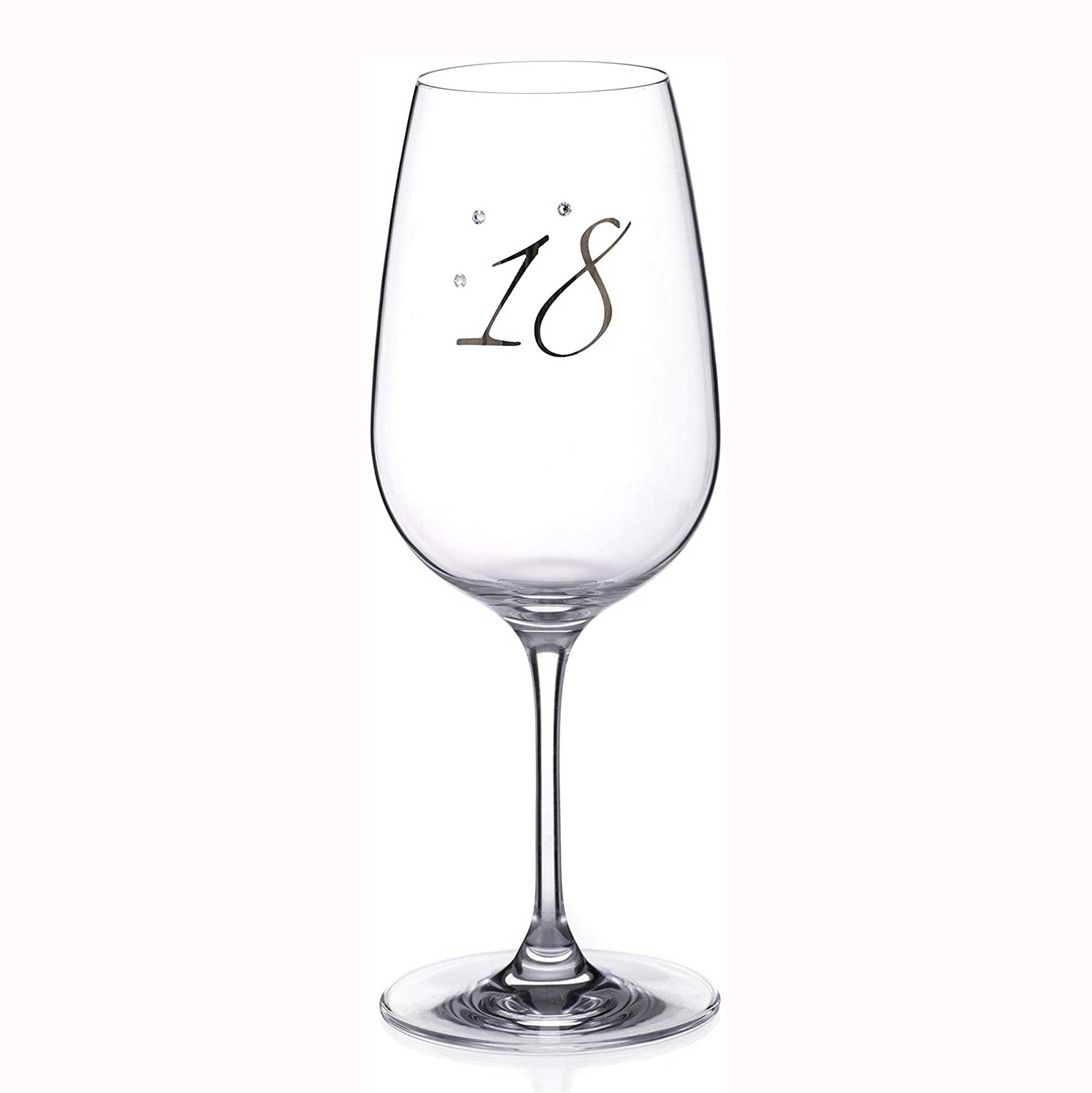 DIAMANTE Swarovski 40th Birthday Wine Glass Single Crystal Wine