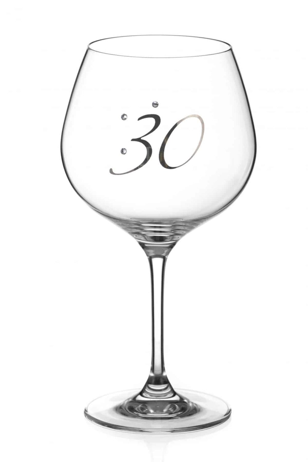 30th Birthday Gin Glass Adorned with Crystals by Swarovski® - Image 2