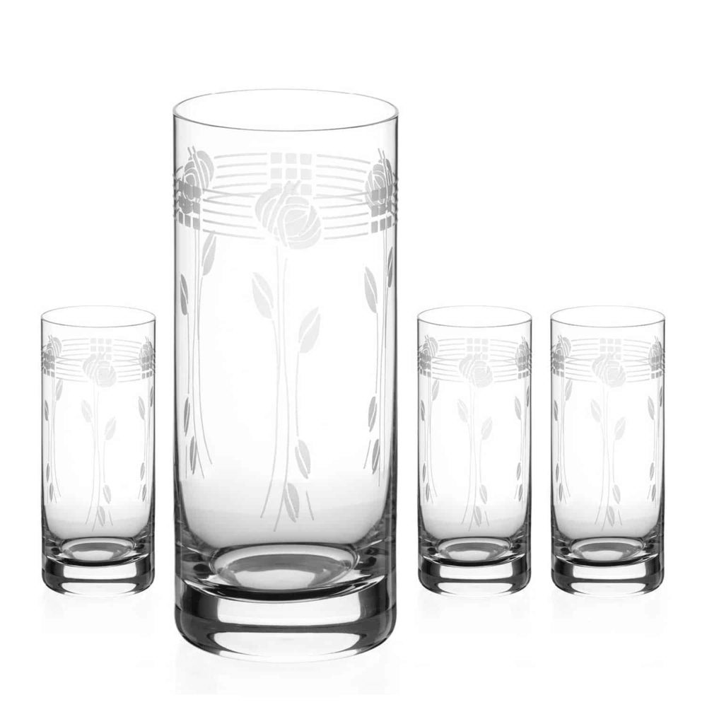 'Mackintosh' Crystal Highball Glasses - Set of 4