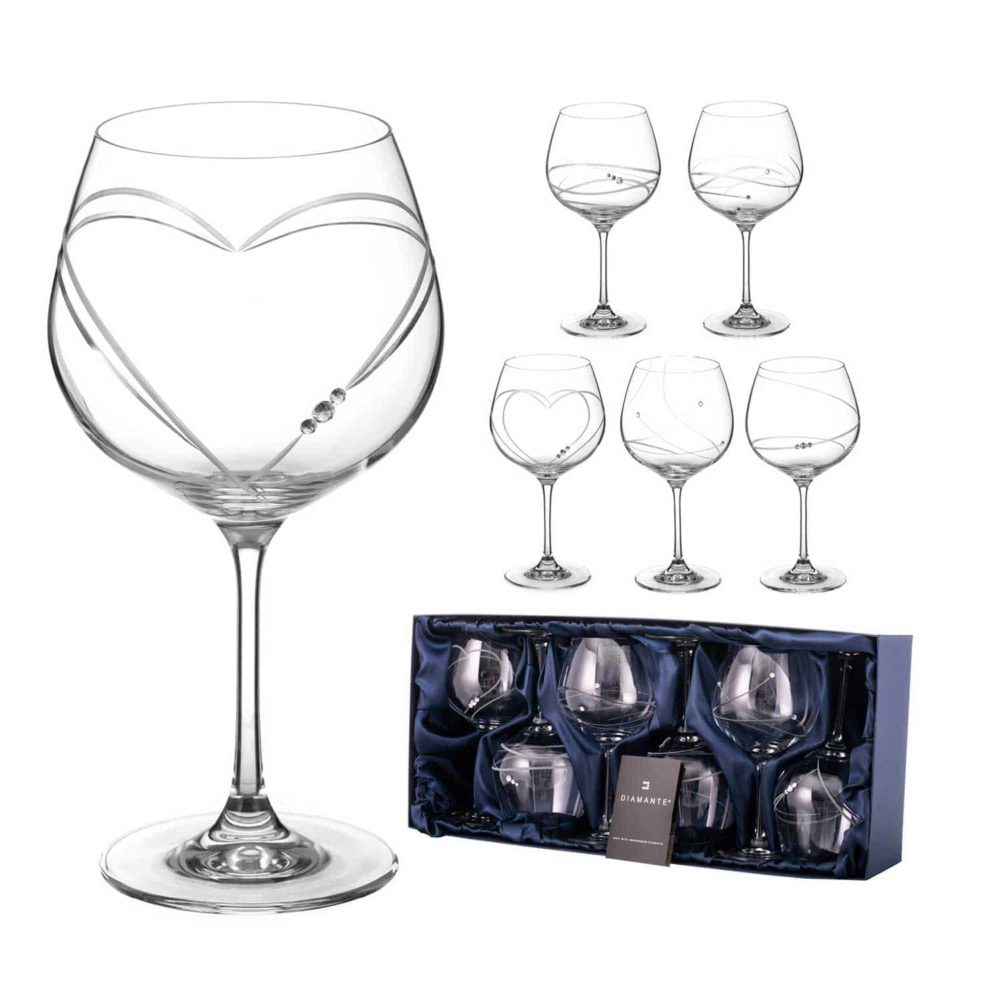Assorted Crystal Gin Glasses - Adorned with Swarovski® Crystals - Set of 6 - Image 2