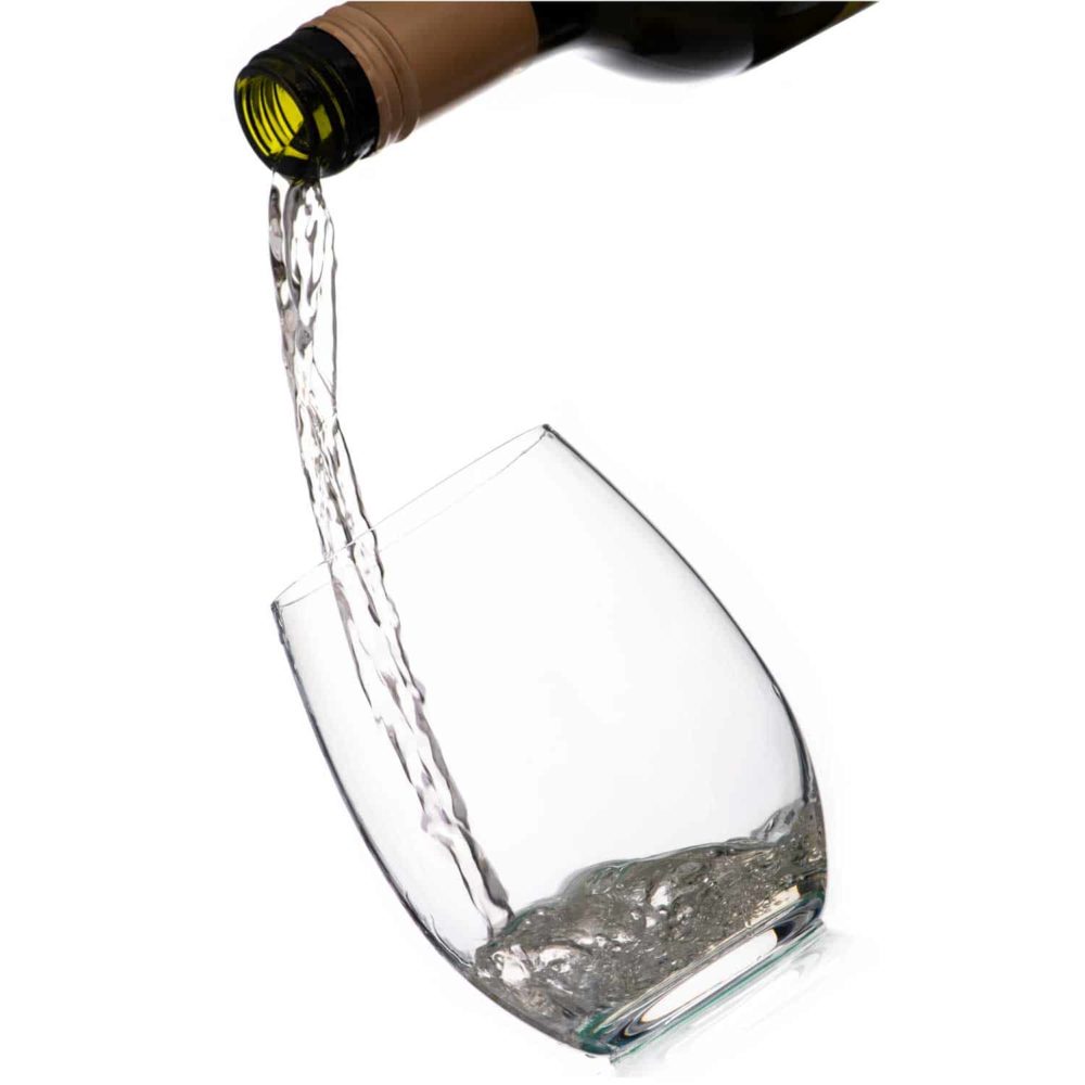 Moda Stemless White Wine Glasses - Set of 2 - Image 2