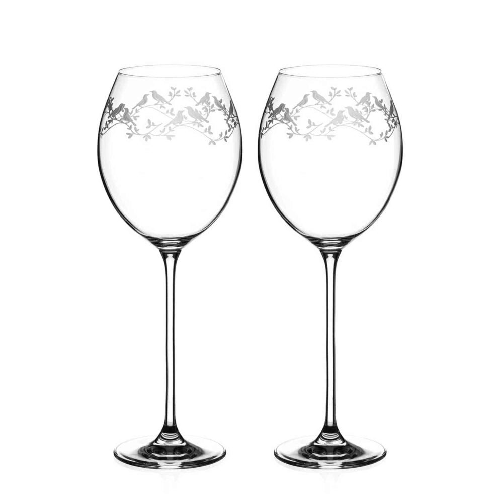 Birdsong Crystal Red Wine Glasses - Set of 2