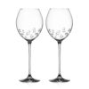 Bubbles Crystal Red Wine Glasses - Set of 2
