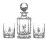 Old Buckingham Crystal Whisky Decanter Set - 3 Pieces