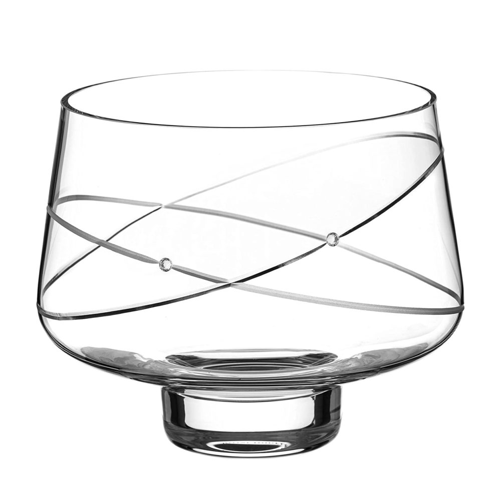 With this Ring Decorative Bowl Adorned with Swarovski Crystals - 21cm
