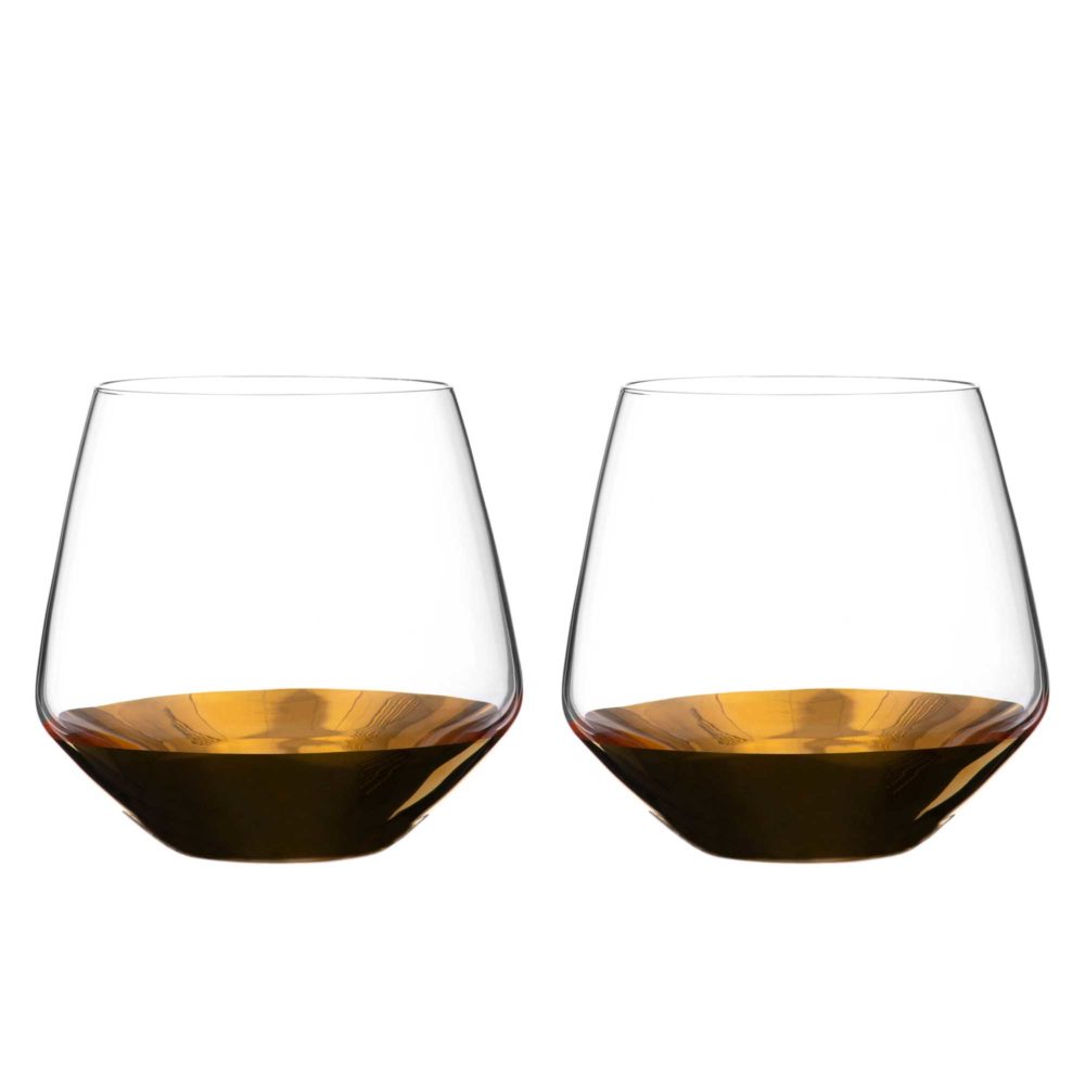 Bellagio Gold Crystal Tumblers - Set of 2