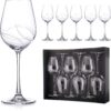 White Wine Glasses 'Arctic' Cut Design - Set of 6