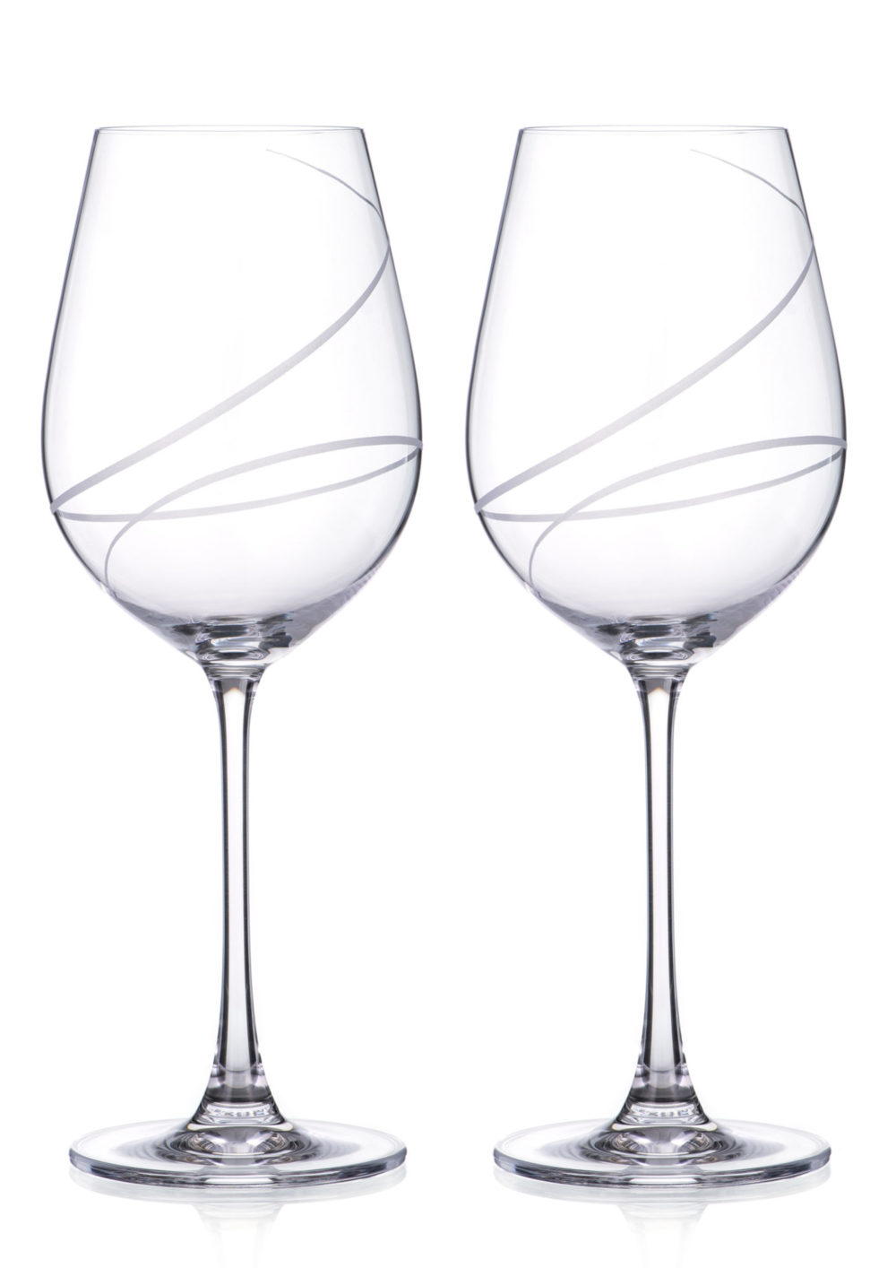 Red Wine Glasses Pair 'Aurora' with Swarovski Crystals - Set of 2 - Image 2