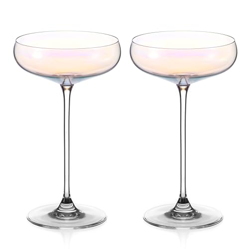 lustre crystal champagne saucers