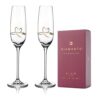 Heart of Gold Crystal Champagne Flutes - Set of 2