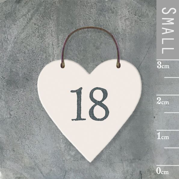 Little Wooden Birthday Heart Tag - Perfect Addition To That Special Gift - 18
