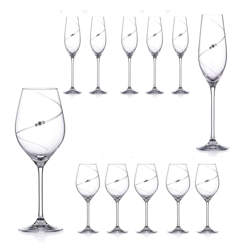 Silhouette Party Bundle - Champagne & Wine - 12 Glasses - Image 2