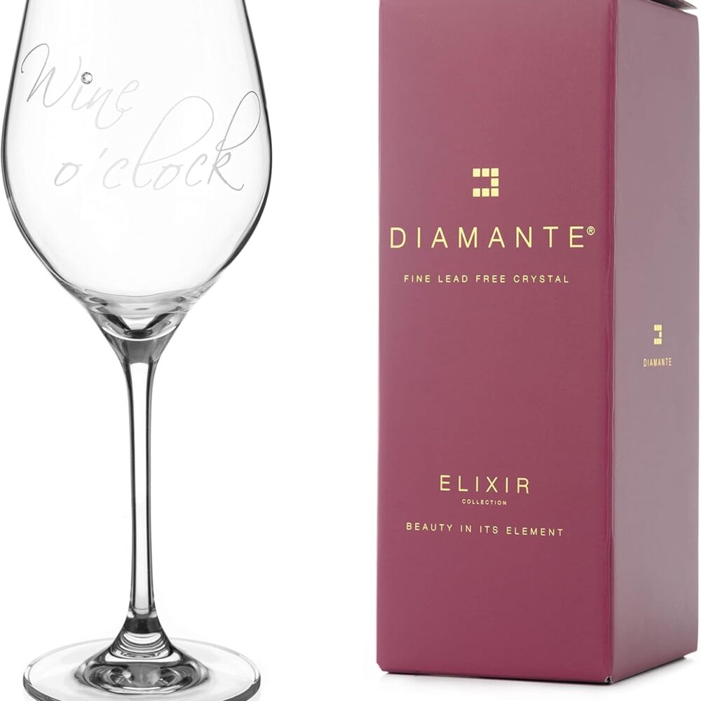 Wine o'Clock Novelty Wine Glass - Single Glass