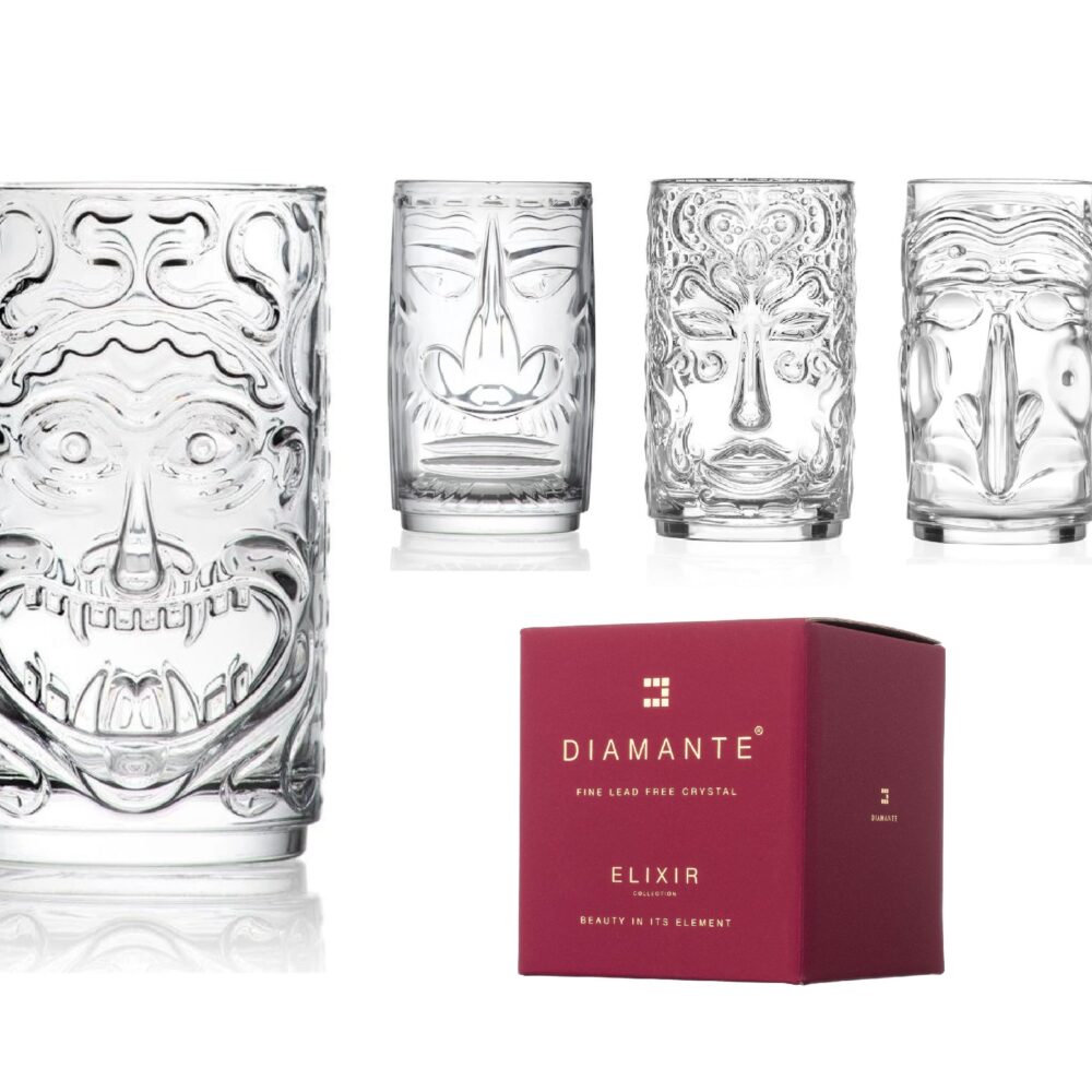 Complete Tiki Collection High Ball Glasses - Set of 4