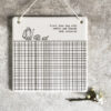 A Porcelain hanging sign “Start your day with coffee and finish with prosecco”