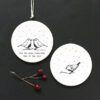 Flat Porcelain Christmas Bauble – “It’s the most wonderful time of the year” Christmas Decoration