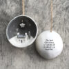 Half Porcelain Christmas Bauble – “The best Christmas is family all wrapped up together” Christmas Decoration
