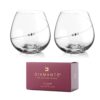 Silhouette Stemless Wine Glasses Adorned with Swarovski Crystals - Set of 2