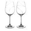 Up Hand Cut White Wine Glasses - Set of 2