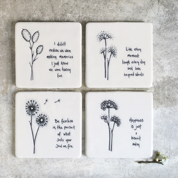 Alternative view of Porcelain Coaster – “My First Friend, Best Friend, Forever Friend” Mother's Day Gift