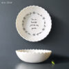 Scalloped Porcelain Bowl “You Are Beautiful Just the Way You Are” – Decorative Keepsake Bowl