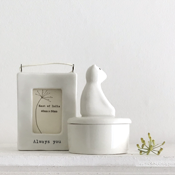 Alternative view of Mini Hanging Porcelain Frame “Always You” – Small Sentimental Gift