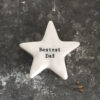 Porcelain Star Token “Bestest Dad” – Small Keepsake Gift for Dad