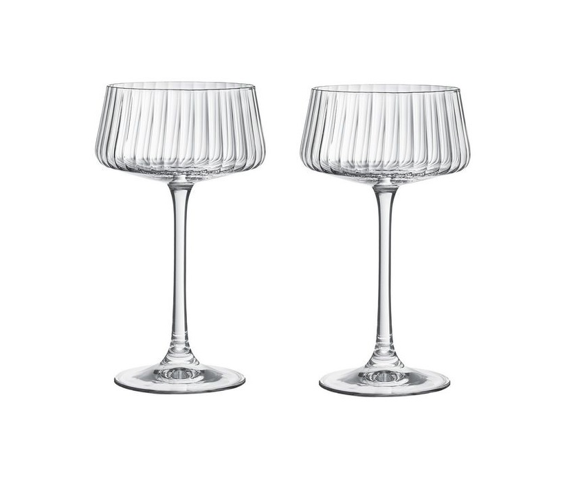 Mirage Optic Champagne Saucers - Set of 2