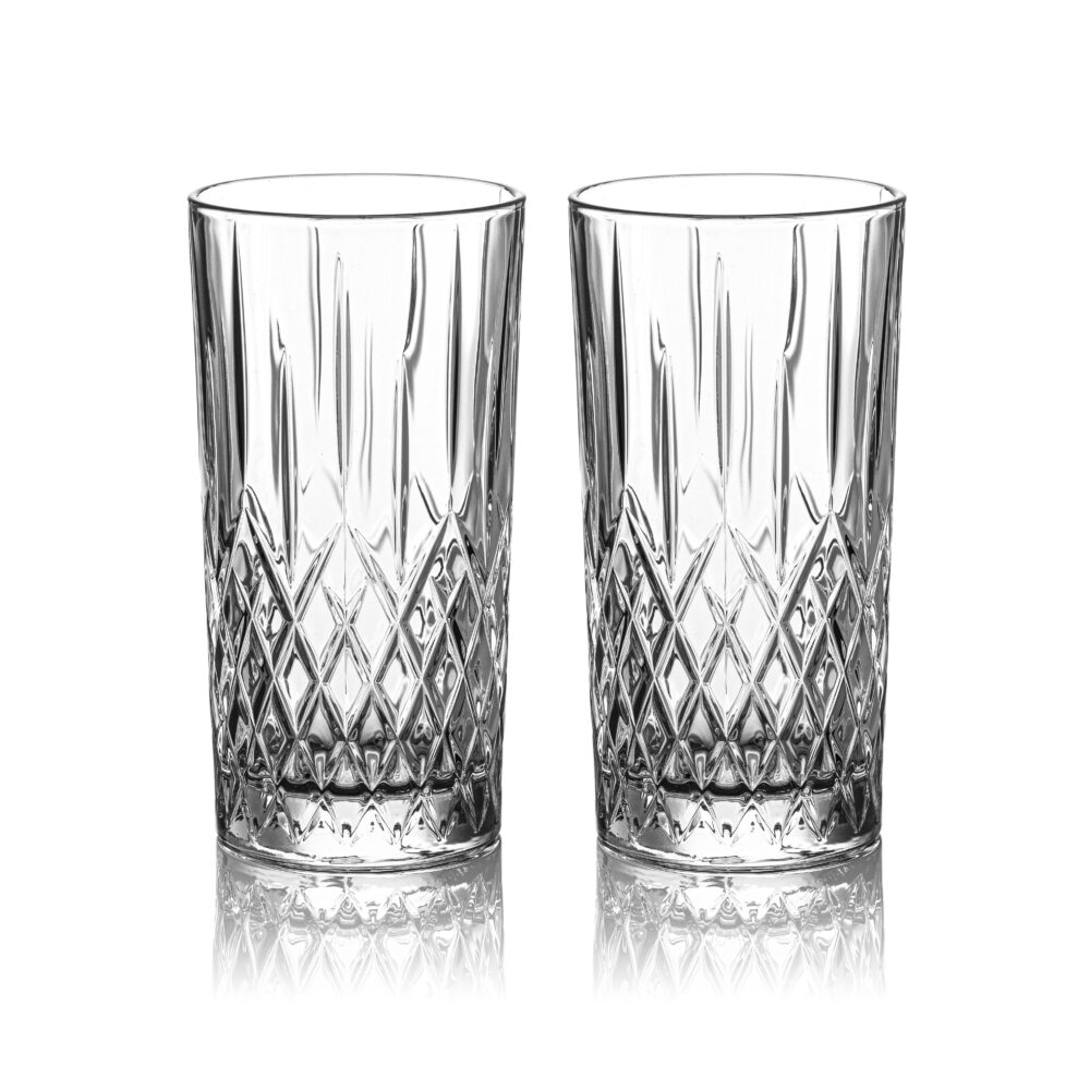 Regency Crystal High Ball Glasses - Set of 2