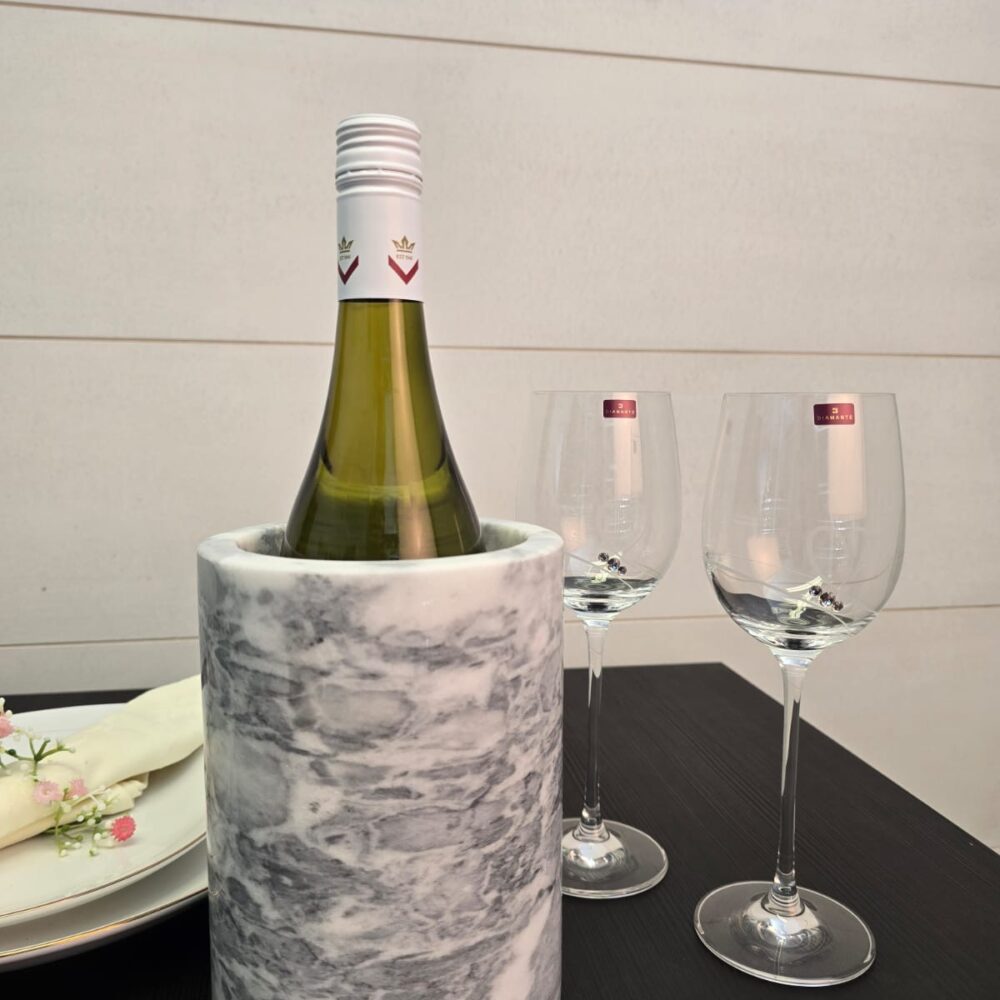 Alternative view of Marble Wine Cooler - White