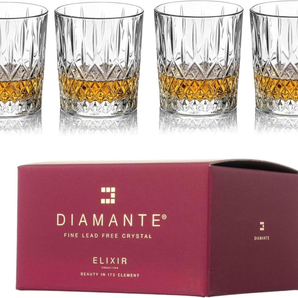 Regency Crystal Whisky Tumblers - Set of 4