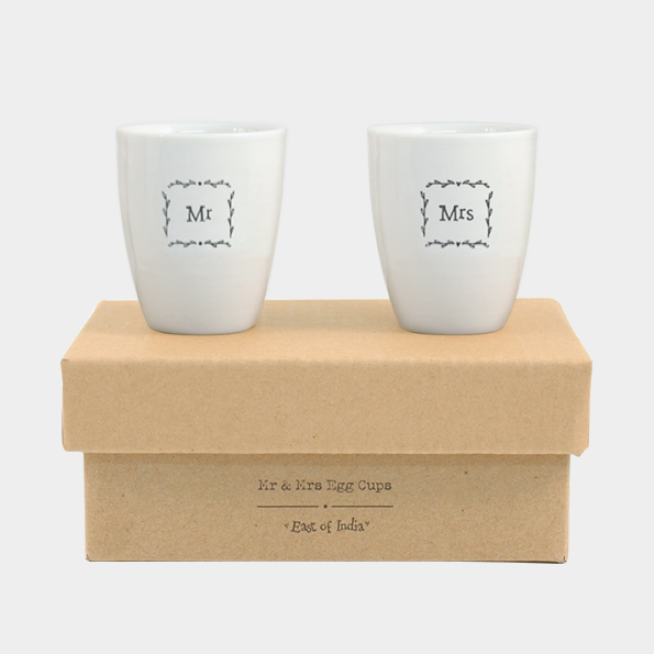 Alternative view of Porcelain Egg Cup Set - Mr & Mrs