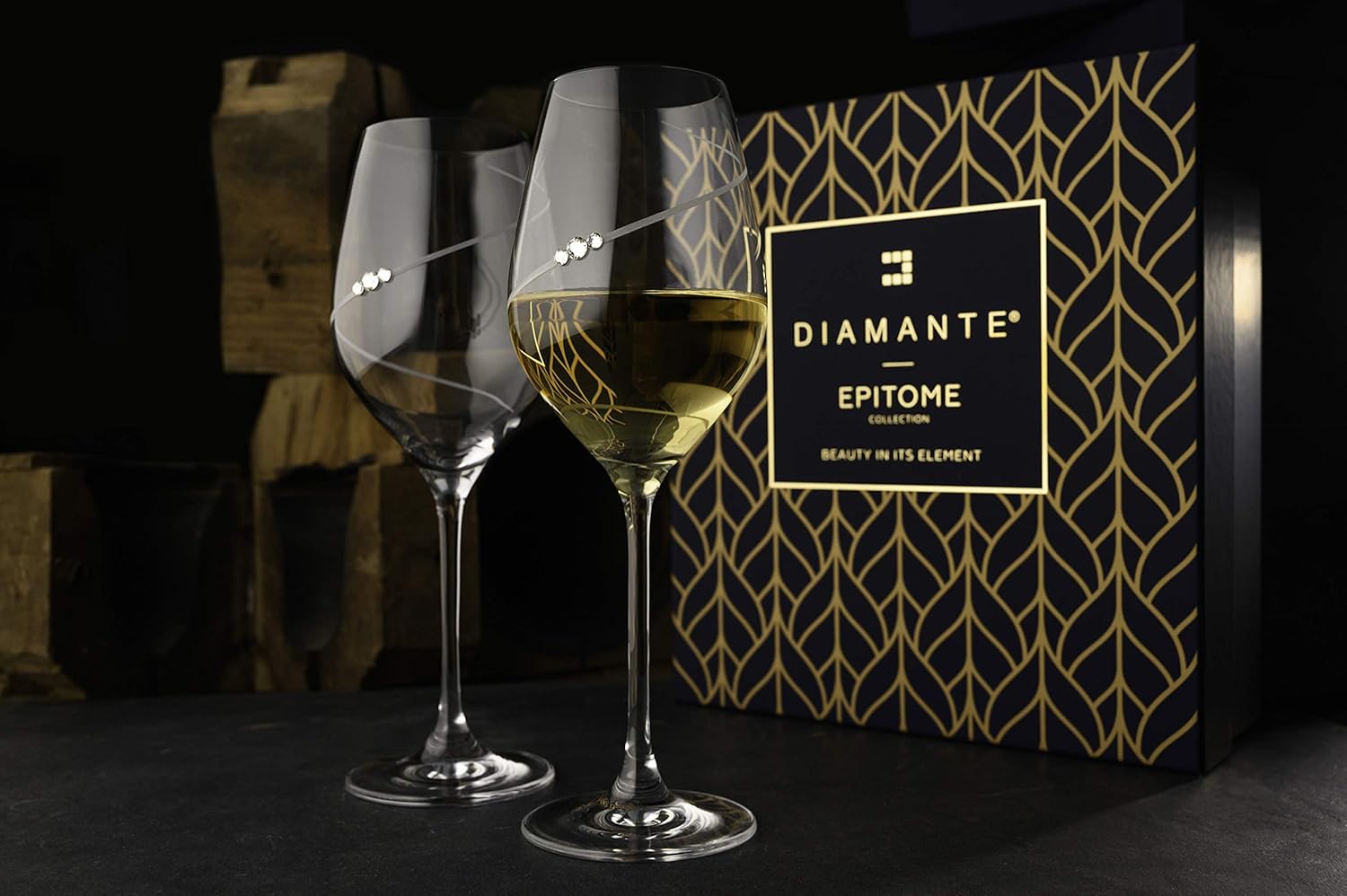 'Silhouette' White Wine Glasses - Set of 2 - Image 3