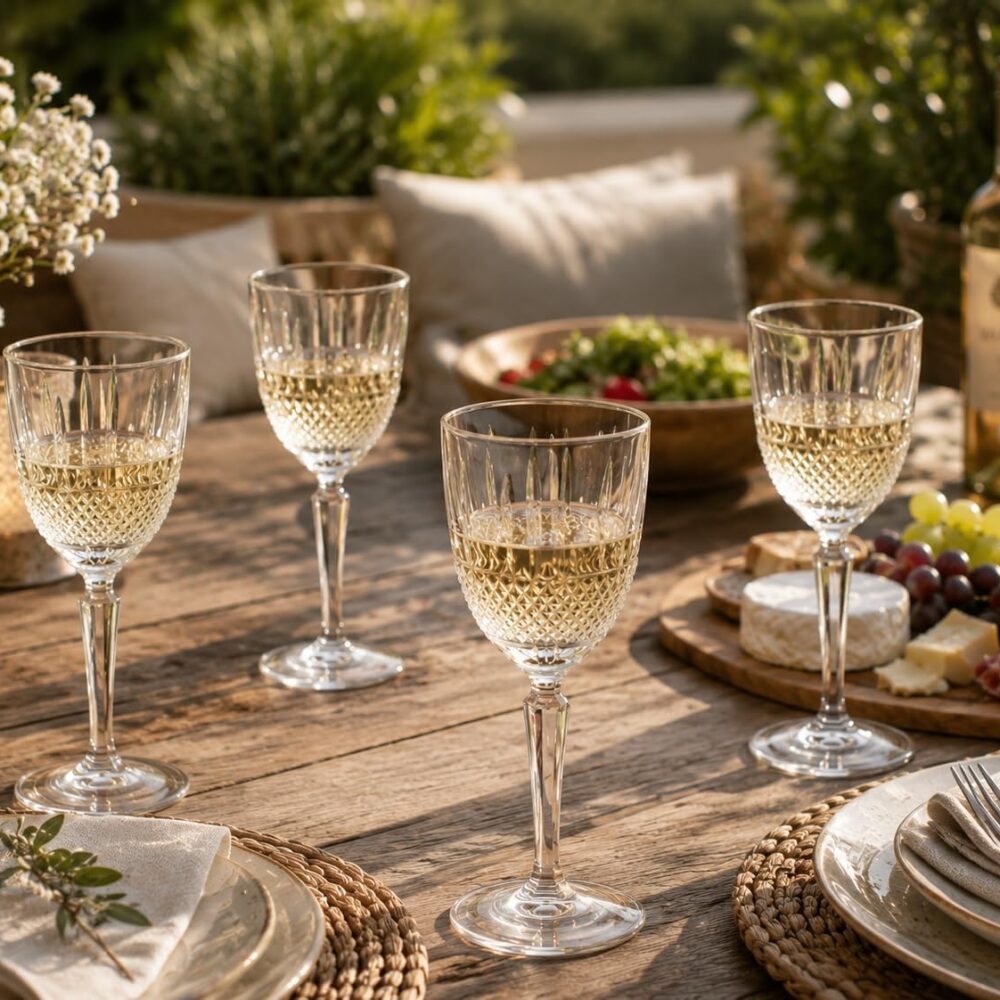 Alternative view of Crystal Wine Glasses Pair ‘Ava’ - Set of 4
