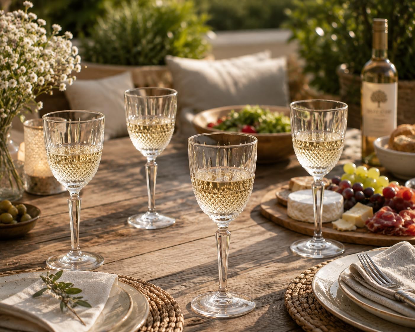 Crystal Wine Glasses Pair ‘Ava’ - Set of 4 - Image 2