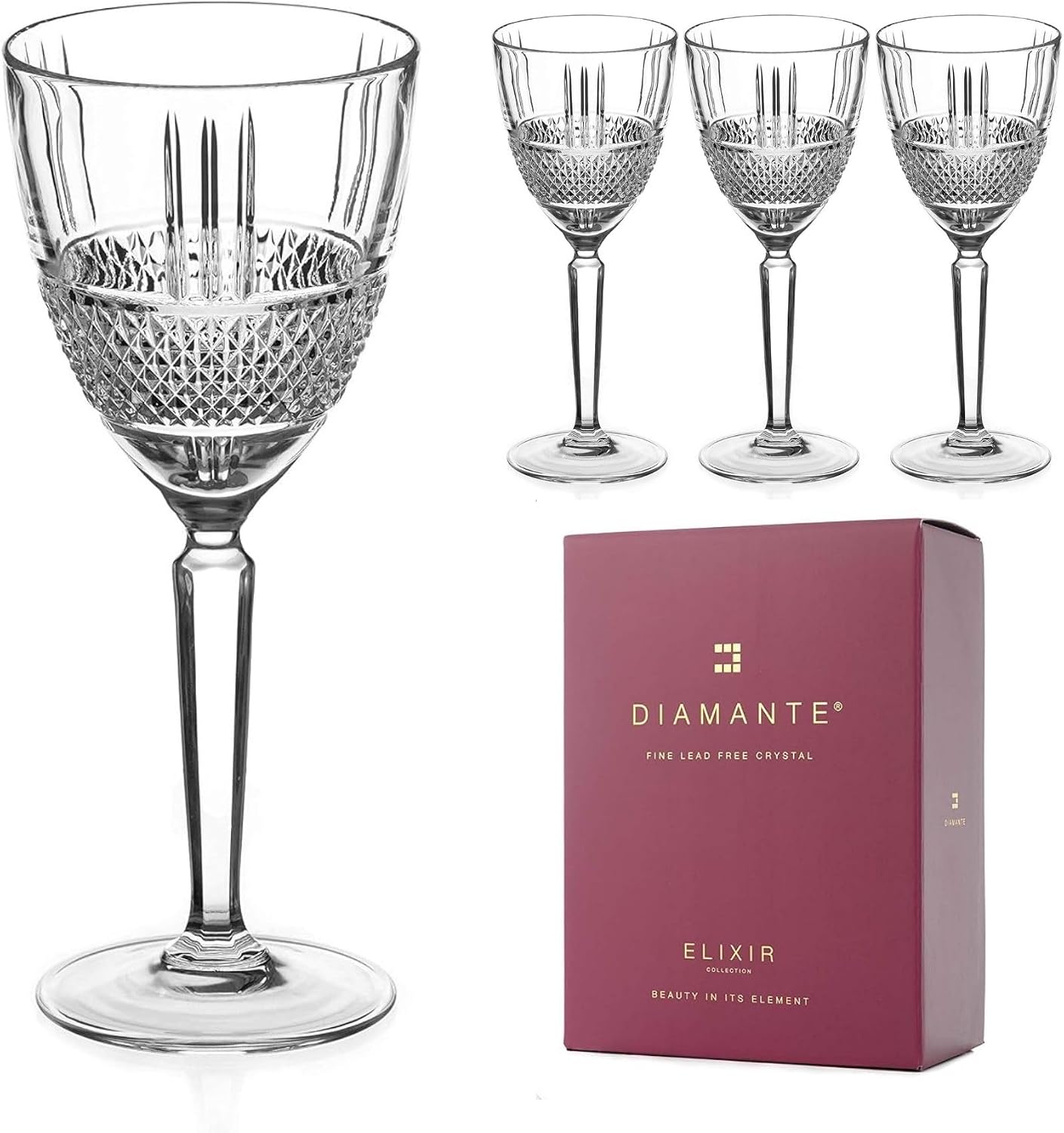 Crystal Wine Glasses Pair ‘Ava’ - Set of 4