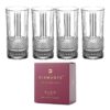 Ava Collection Crystal Hi Ball Glasses - Set of 4