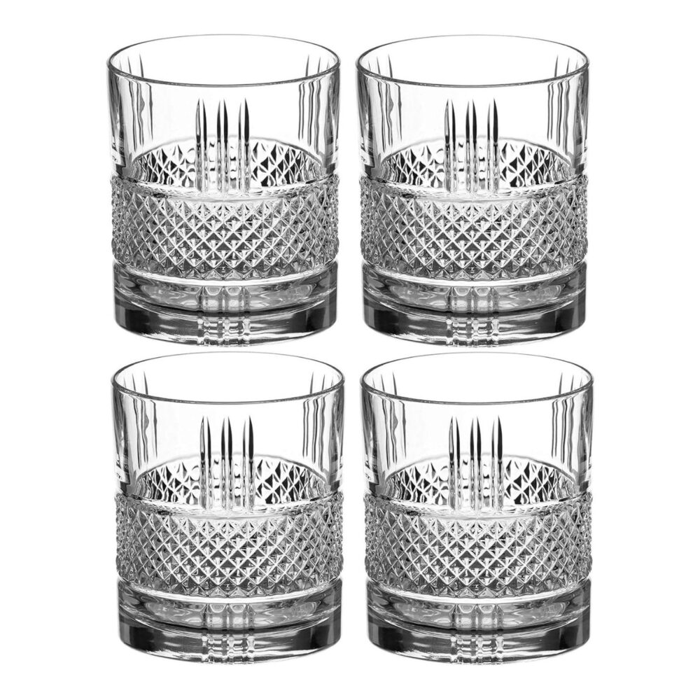 Ava Crystal Whisky Tumbler - Set of 4